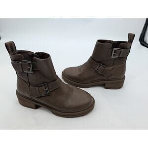 Rocket Dog Women's 8 ILO CONRAD Brown Side Zip Buckles Boots Y2K Style Combat